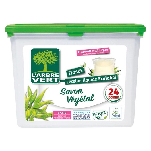 arbre vert doses lessive liquide x24 - l'arbre vert