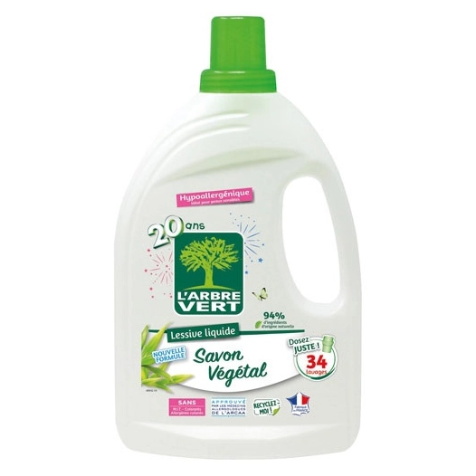 arbre vert lessive savon végétal hypoallergénique - l'arbre vert