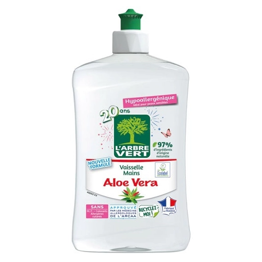 arbre vert vaisselle mains aloe vera 500ml - l'arbre vert