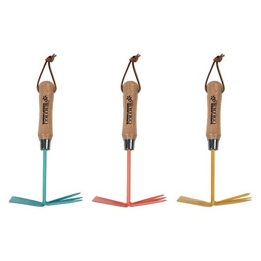 serfouette à fleurs panne et fourche colours manche bois as - spear & jackson