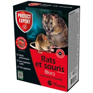 rats souris 15 blocs x20g - protect expert