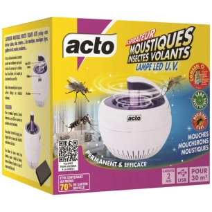 aspirateur moustiques insectes volants lampe led u.v. - acto