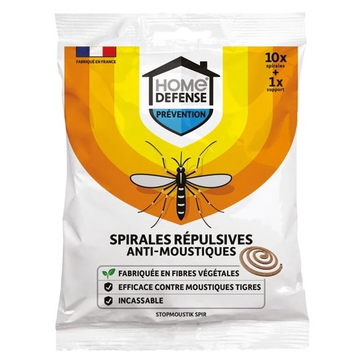 spirales répulsives anti-moustiques sachet de 10 - home defense