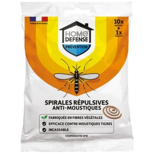 spirales répulsives anti-moustiques sachet de 10 - home defense