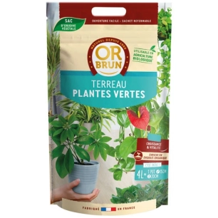 terreau plantes vertes 4l - or brun