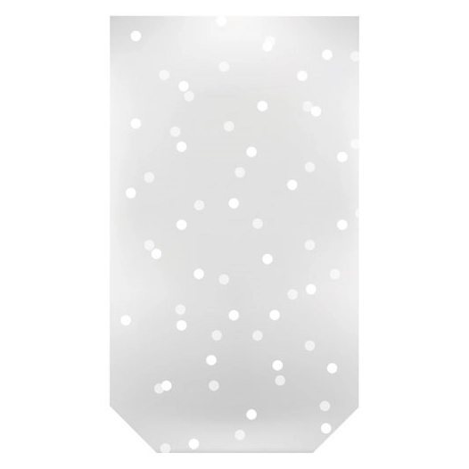 10 sachets confiserie gm motif pois blanc 18x31cm - metaltex
