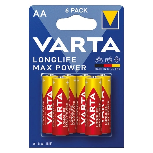 piles longlife maxi power lr06 aa blister de 6 - varta