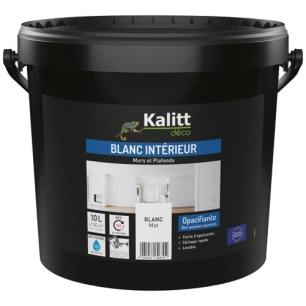 kalitt mur et plafond acrylique blanc mat 10 l - kalitt deco