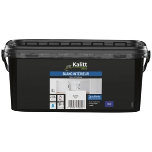 kalitt mur et plafond acrylique blanc mat 2.5 l - kalitt deco