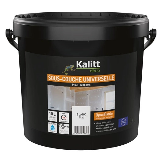 peinture sous couche universelle blanc mat 10 l - kalitt deco