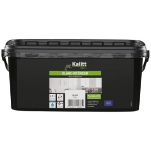 kalitt mur et plafond monocouche acrylique blanc satin 2.5 l - kalitt deco