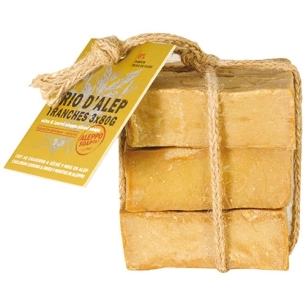 savon trio d'alep tranche 80 g x 3 - tade
