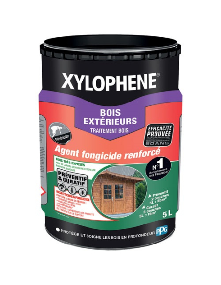 traitement bois extérieur 5 l sans propiconazole - xylophene