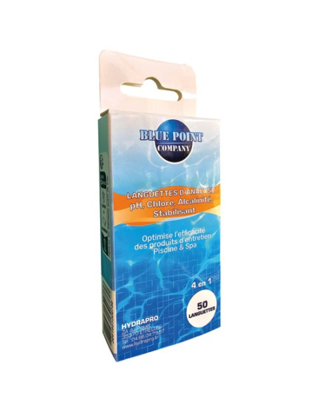 Trousse 50 Languettes Multi Test Test rapide et précis pour piscines et spas - BLUE POINT COMPANY