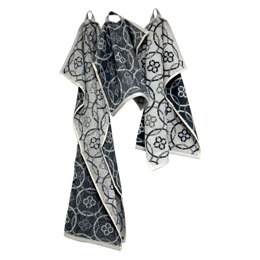 lot torchons 3 tailles jacquard gris - tissages de beaulieu
