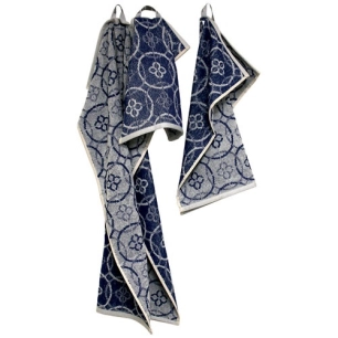 lot torchons 3 tailles jacquard bleu - tissages de beaulieu