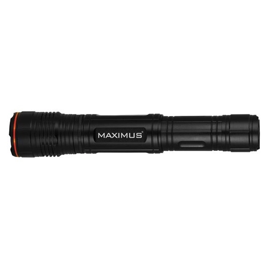 lampe torche rechargeable 10 w 600 lm noir - maximus