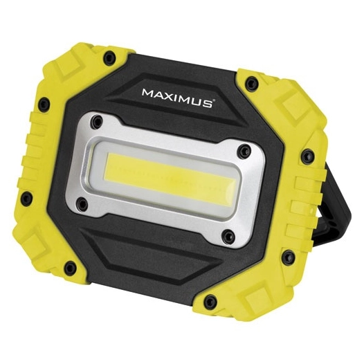 projecteur nomade led 10 w 1200 lm noir et jaune - maximus
