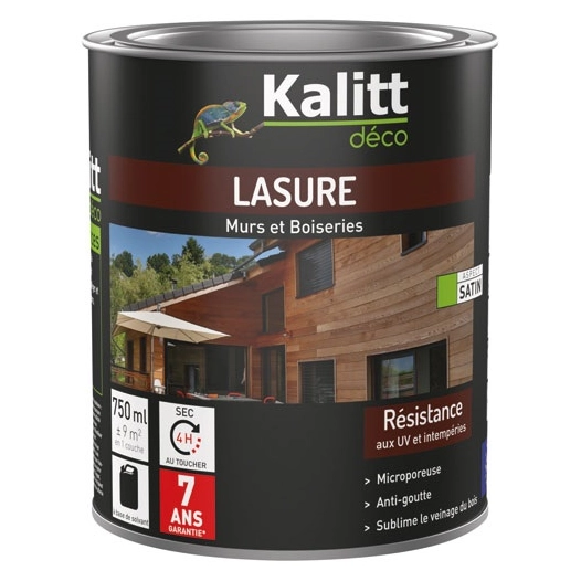 lasure bois 7 ans 0.75 l incolore - kalitt deco