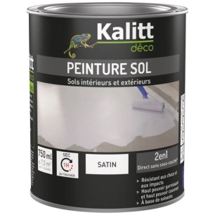 peinture sol satin 0.75 l gris silex - kalitt deco
