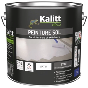 peinture sol satin 2.5 l gris silex - kalitt deco