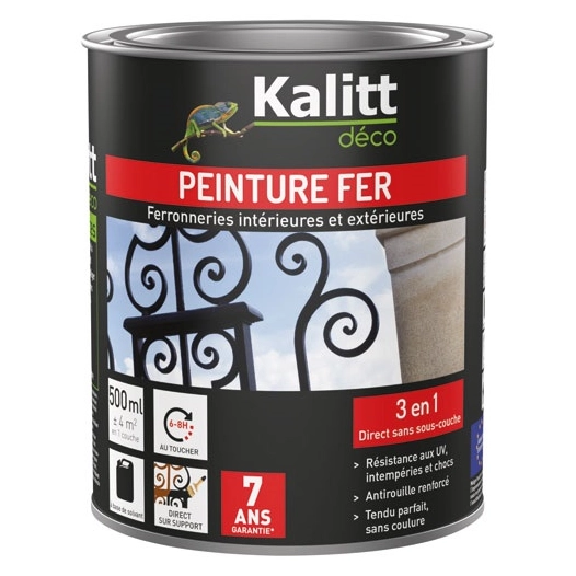 peinture fer 3-en-1 7 ans 0.5 l brun - kalitt deco