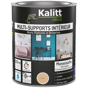 peinture acrylique multi-supports mat 0.5 l sable - kalitt deco
