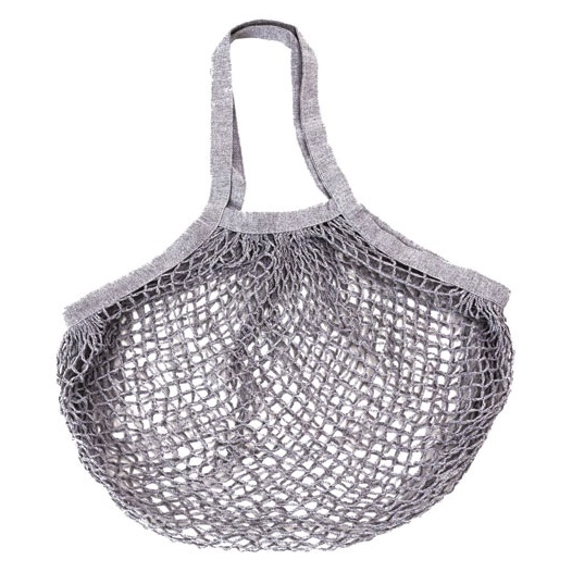 filet à provisions en coton gris - sidebag