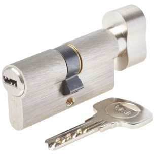 cylindre à bouton 6 goupilles 4 clés 1 carte 30 x 30 mm - yale