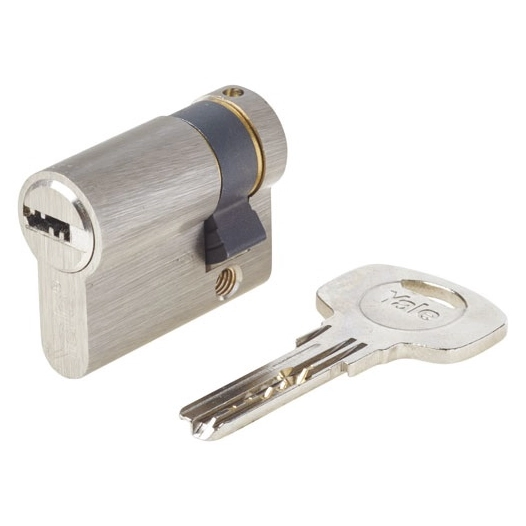 demi-cylindre 6 goupilles 4 clés 1 carte 30 x 10 mm - yale