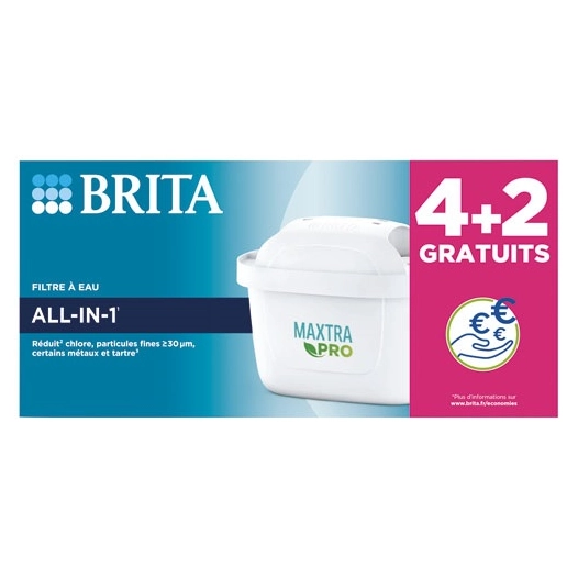 pack 4 cartouches + 2 offertes - maxtra pro all-in-1 - brita