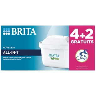 pack 4 cartouches + 2 offertes - maxtra pro all-in-1 - brita