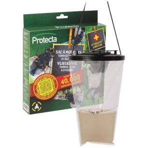 sac piège à mouches 3.5 l + 4 sachets de 25 g d'appât - protecta