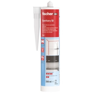 mastic silicone sanitaire translucide 280ml - fischer
