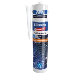 mastic silicone 60 min chrono gris 280 ml - geb