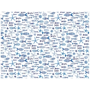 nappe rouleau noblessa toile cirée bluefish 20 m x 140 cm - noblessa