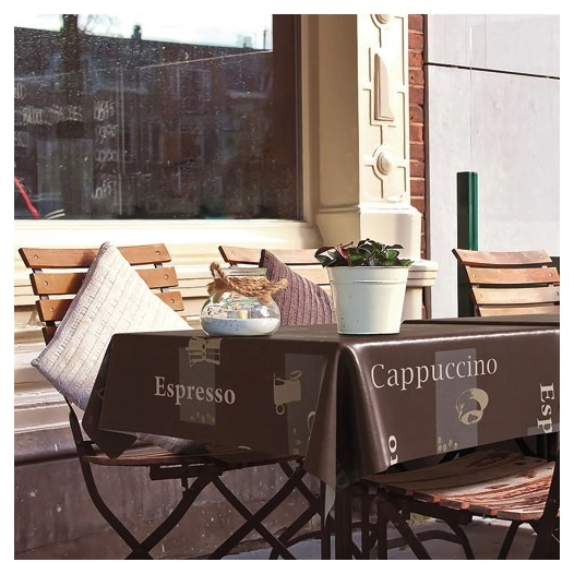 nappe manhattan cappuccino choco ronde 150 cm - d-c-fix