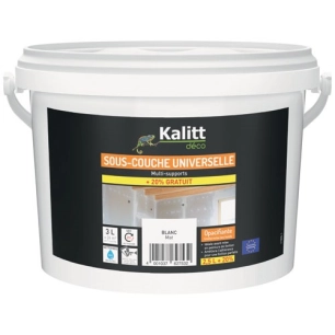 peinture sous couche universelle 2.5 l + 0.5 l blanc - kalitt deco