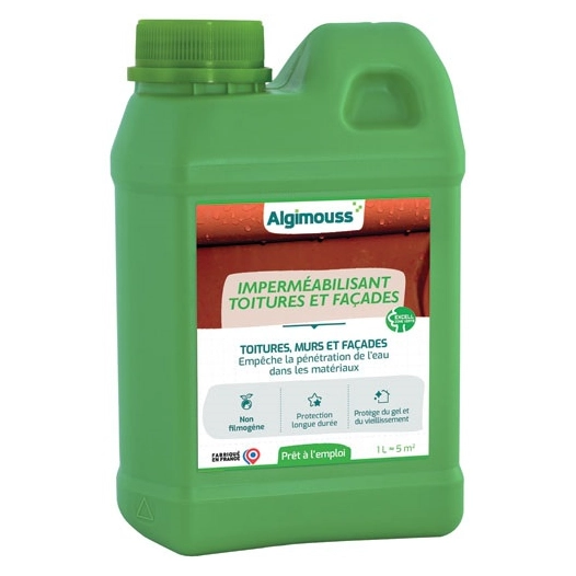 impermeabilisant toitures et facades 1 l - algimouss