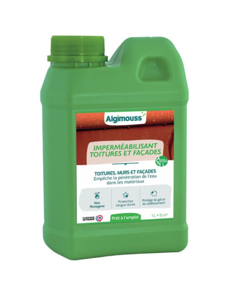 impermeabilisant toitures et facades 1 l - algimouss