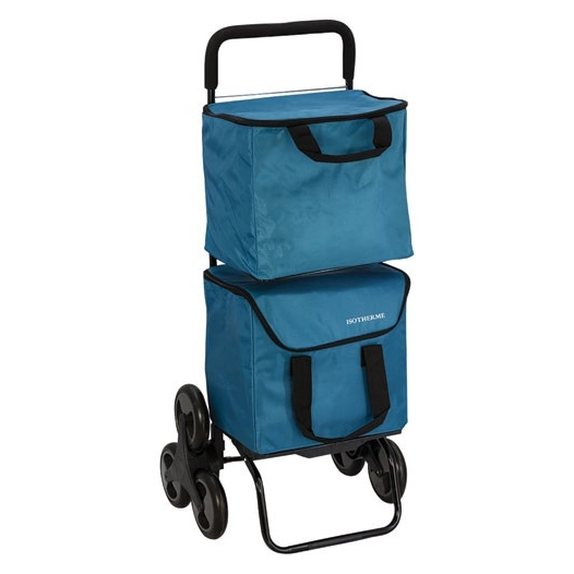 poussette.6 roues.2 x 20 l modulobag bleu canard - sidebag