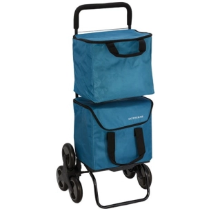 poussette.6 roues.2 x 20 l modulobag bleu canard - sidebag