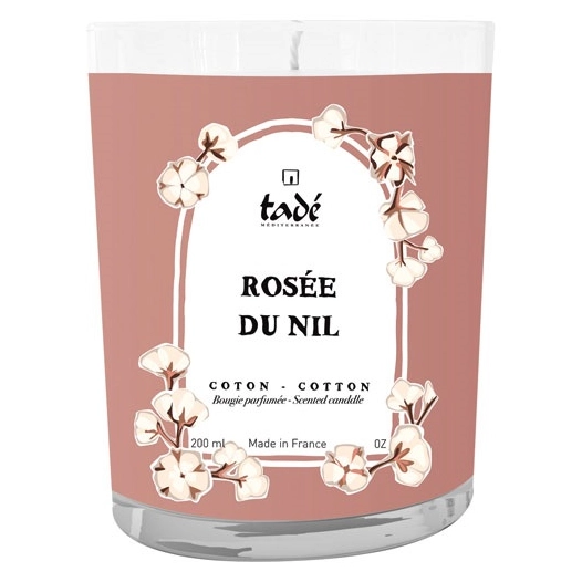 bougie rosée du nil coton 180 g - tade