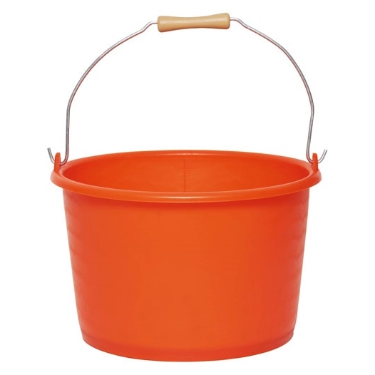 seau agricole 18 l orange fluo avec anse - vinmer