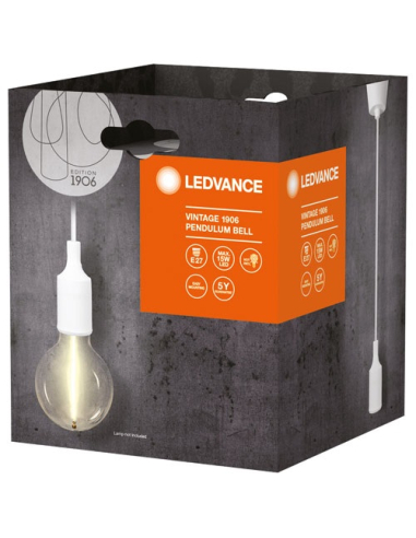 1906 suspension vintage e27 bell blanc - ledvance