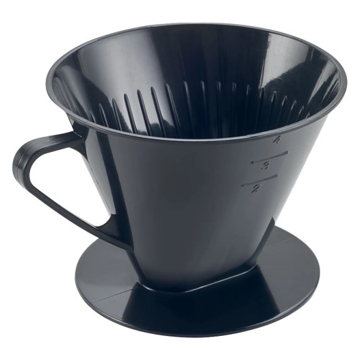 porte filtre a cafe plastque noir - metaltex