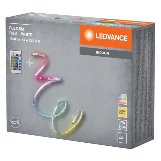 ruban led 5 m couleur changeante blanc chaud - ledvance
