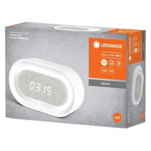 luminaire horloge usb à gradation continue blanc froid - ledvance