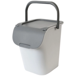 Poubelle de tri thriome 40 l gris béton et anthracite - EDA