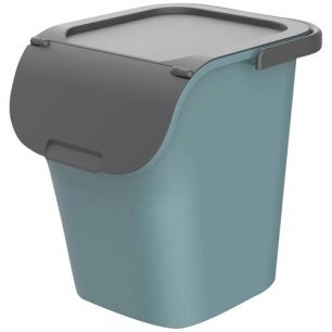 poubelle de tri trihome 40 l vert eucalyptus - eda